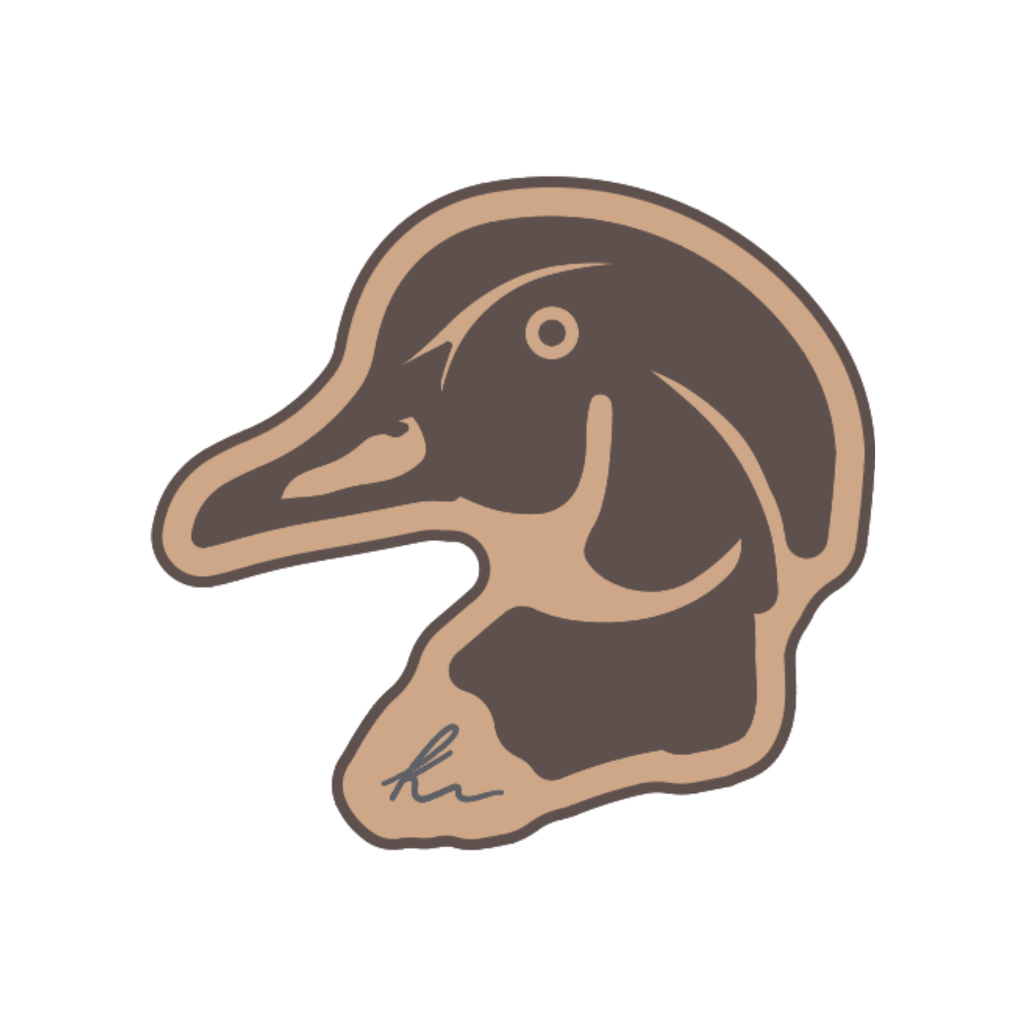 PEEL-N-STICK Wood Duck Head