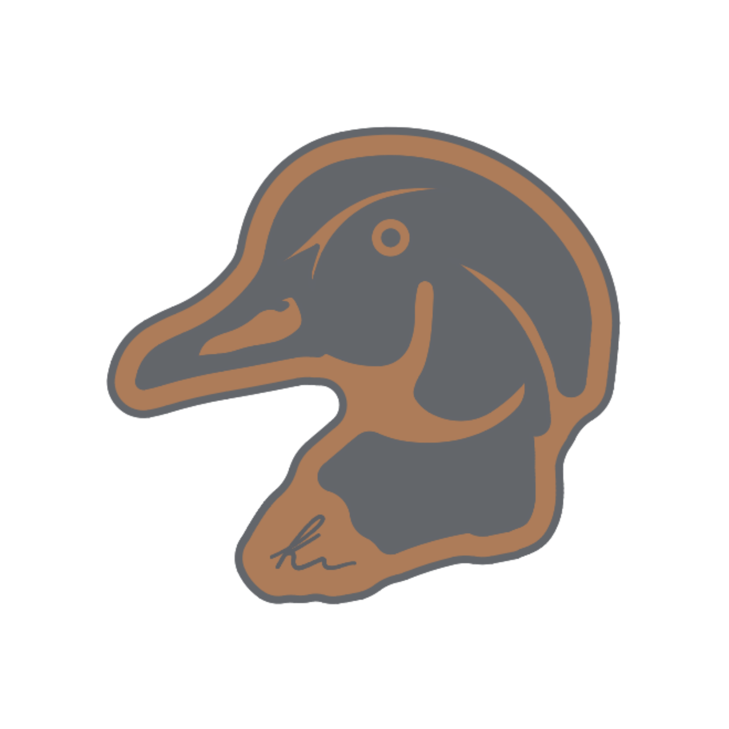 PEEL-N-STICK Wood Duck Head