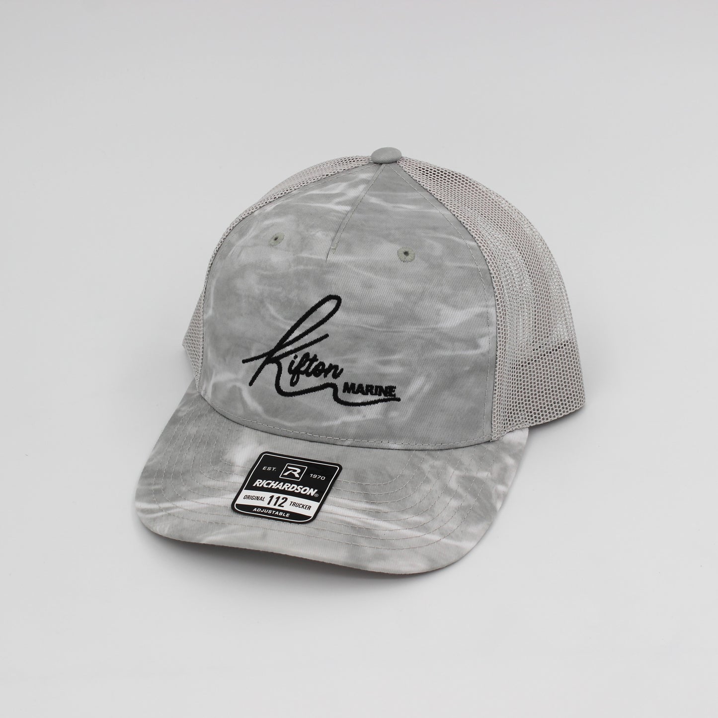 Kifton Marine Mossy Oak Elements Bonefish/Light Grey Embroidered Black Hat